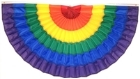 6 stripe rainbow pleated fan bunting