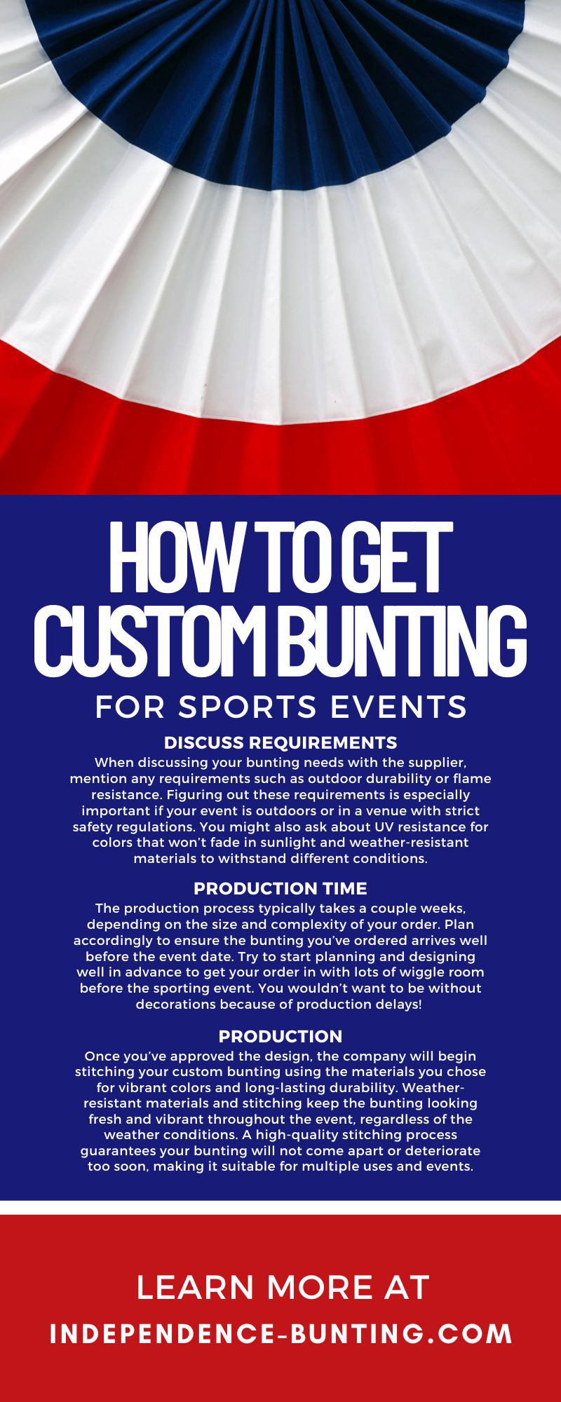 How To Get Custom Bunting for Sports Events